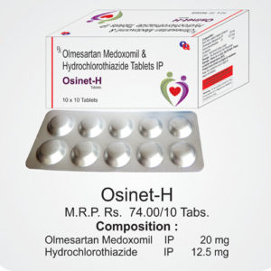Olmesartan Medoxomil & Hydrochlorothiazide Tablets IP Osinet-H