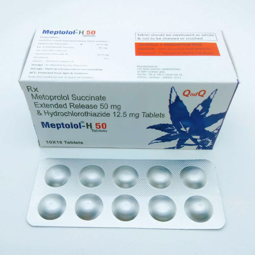 Metoprolol 50mg + Hydrochlorothiazide 12.5mg Tablets Metoprolol 50mg + Hydrochlorthiazide 12.5mg Tablets