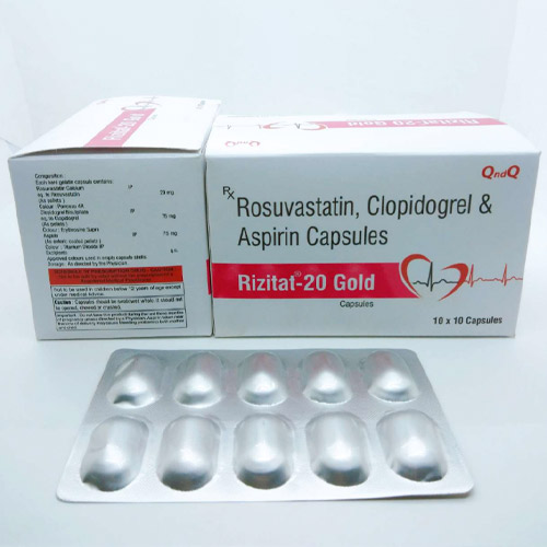 Rosuvastatin, Clopidogrel and Aspirin capsules Rosuvastatin 20mg+Asprin75mg+Clopidogrel 75mg Capsule
