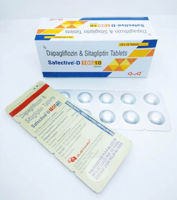 Dapagliflozin 10mg + Sitagliptin 100mg Tablets