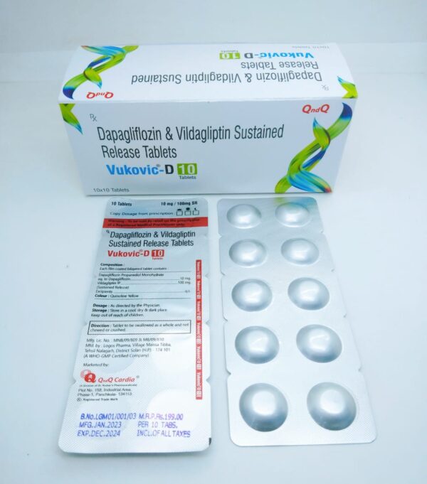 Dapagliflozin 10mg + Vildagliptin (Sustained Release) 100mg